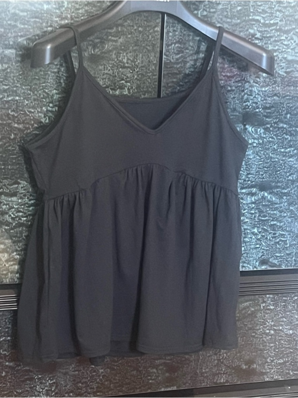 Black V-Neck Babydoll Camisole